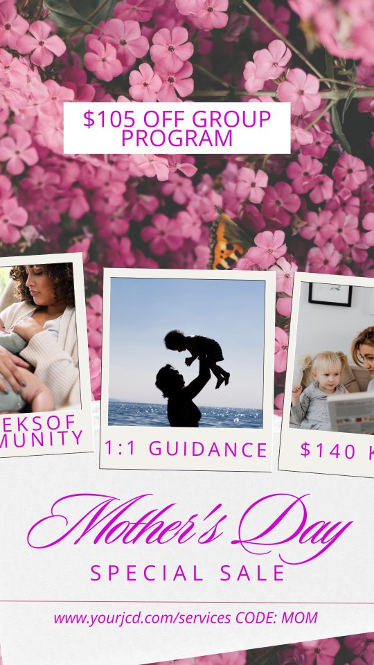 Save Mother's Day, even if it's last minute.
I can help 10 procrastinators with $105 off (get it for May 10) my 8 week group program. 

It's a win-win because we'll get Mom prepared and overcome all those put off conversations and planning that we all think we'll have more time for.

1. Go to services link in my bio (www.yourjcd.com/services) 
2. Sign your mom up for the 8 week peaceful readiness group.
3. At checkout put your handle in the Name slot, but be sure to give me your Mom's name 
4. I'll use that handle to DM you a congratulations video with your Mom's name as part of the upcoming group program and wish you both a happy Mother's Day 

Easy! And you don't need a last minute gift in hand because the group hasn't started yet.