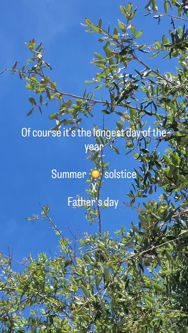 What does Father's day being on Summer Solstice mean for you?

Summer solstice is the longest period of daylight we get all year. Maybe some of us are wishing the day would go by faster, and that's just not in the cards this year. 

What's your bonus daylight getting you?
Extra yard work?
Longer to bob and weave the celebrating families?